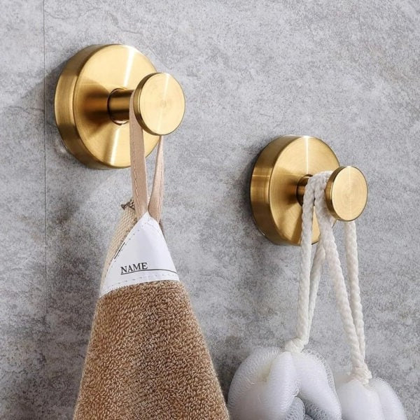 2-pack twist-lock suction hooks for damage-free home organization. Heavy-duty wall hooks for temporary storage.