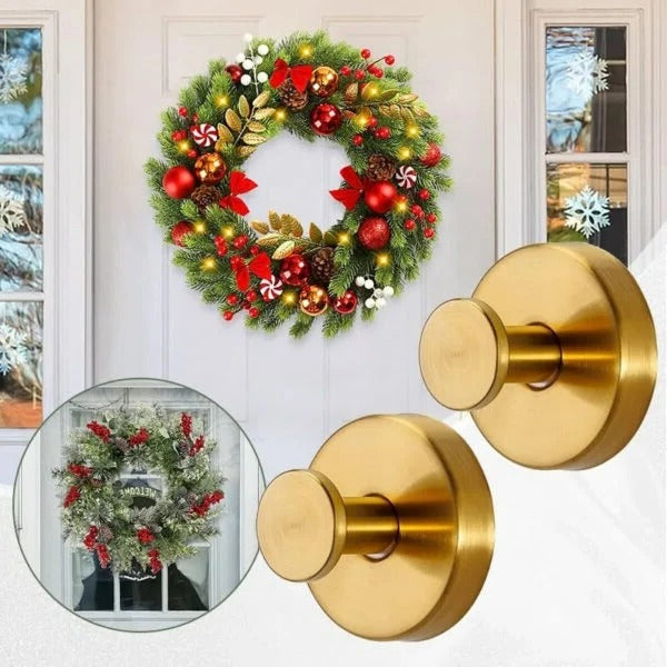 Damage-free twist-lock suction hooks, 2-pack. No-drill, heavy-duty wall hooks for easy, removable home organization.