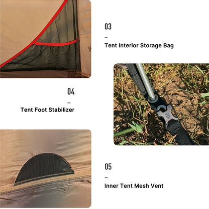 Adventure-ready 2-person camping tent, quick setup and freestanding for ultimate convenience.