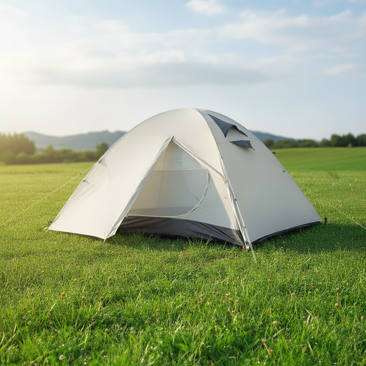 Reliable 2-person camping tent, freestanding design for stability in various environments.