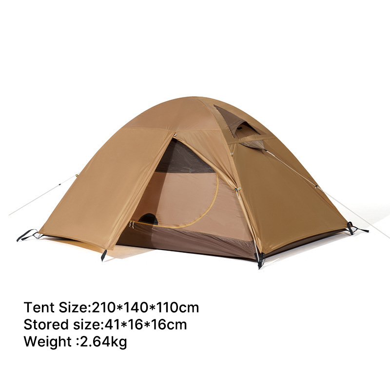 Quick-setup 2-person camping tent, waterproof and durable, perfect for hiking and camping.