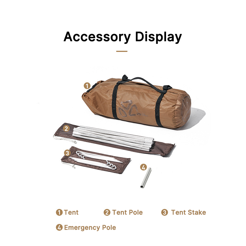 Compact 2-person camping tent, freestanding and lightweight, essential hiking and camping gear.