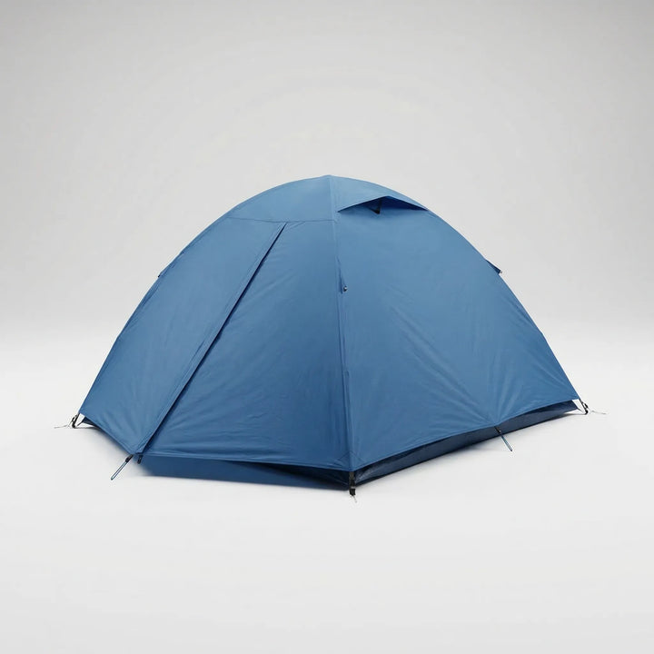 Portable 2-person travel tent. Quick setup for hiking & camping. Lightweight, waterproof outdoor adventure gear.