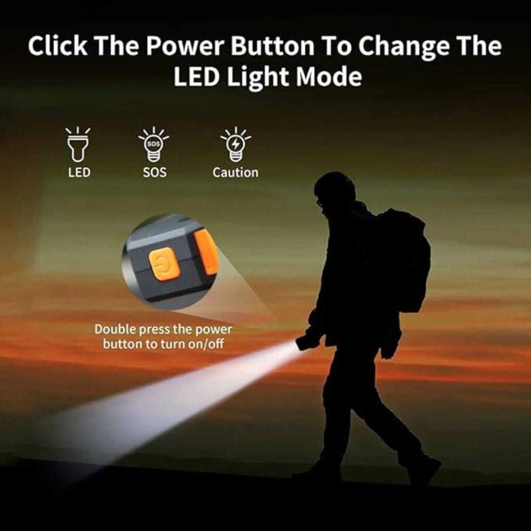Outdoor gear: 20,000mAh solar power bank with dual USB & LED light for emergency charging