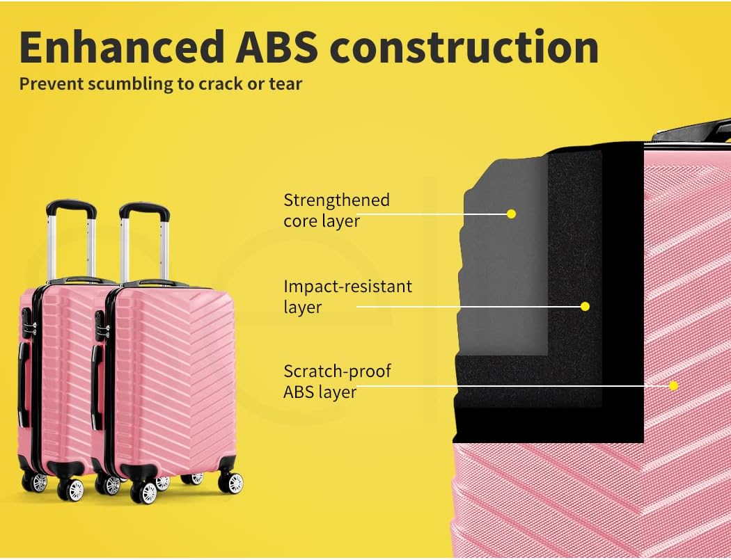 Compact 20" carry-on travel bag with a secure lock & smooth spinner wheels for effortless short journeys.