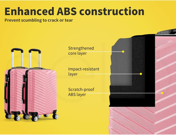 Compact 20" carry-on travel bag with a secure lock & smooth spinner wheels for effortless short journeys.