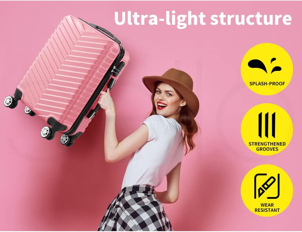 Durable Rosemont 20" hardshell luggage featuring an integrated secure lock for peace of mind while traveling.