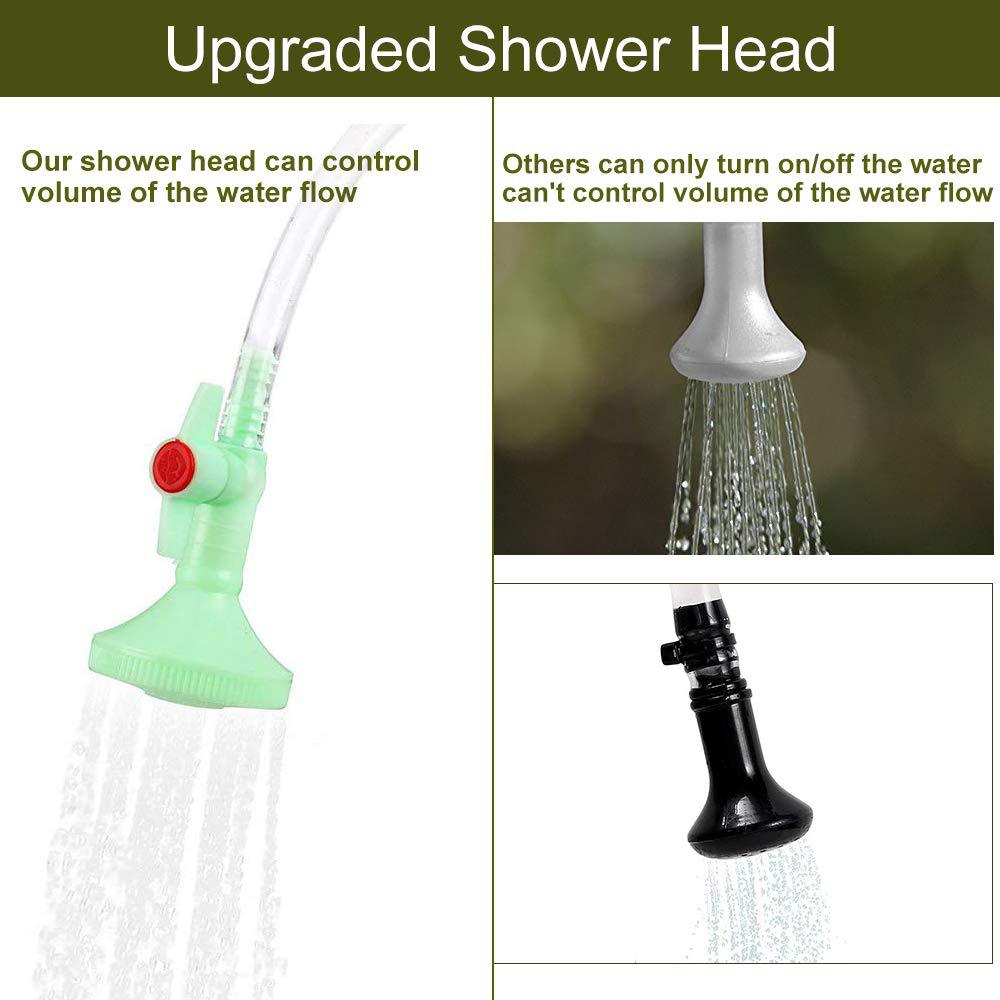 Camping accessory: 20L solar shower bag with temperature gauge, durable design