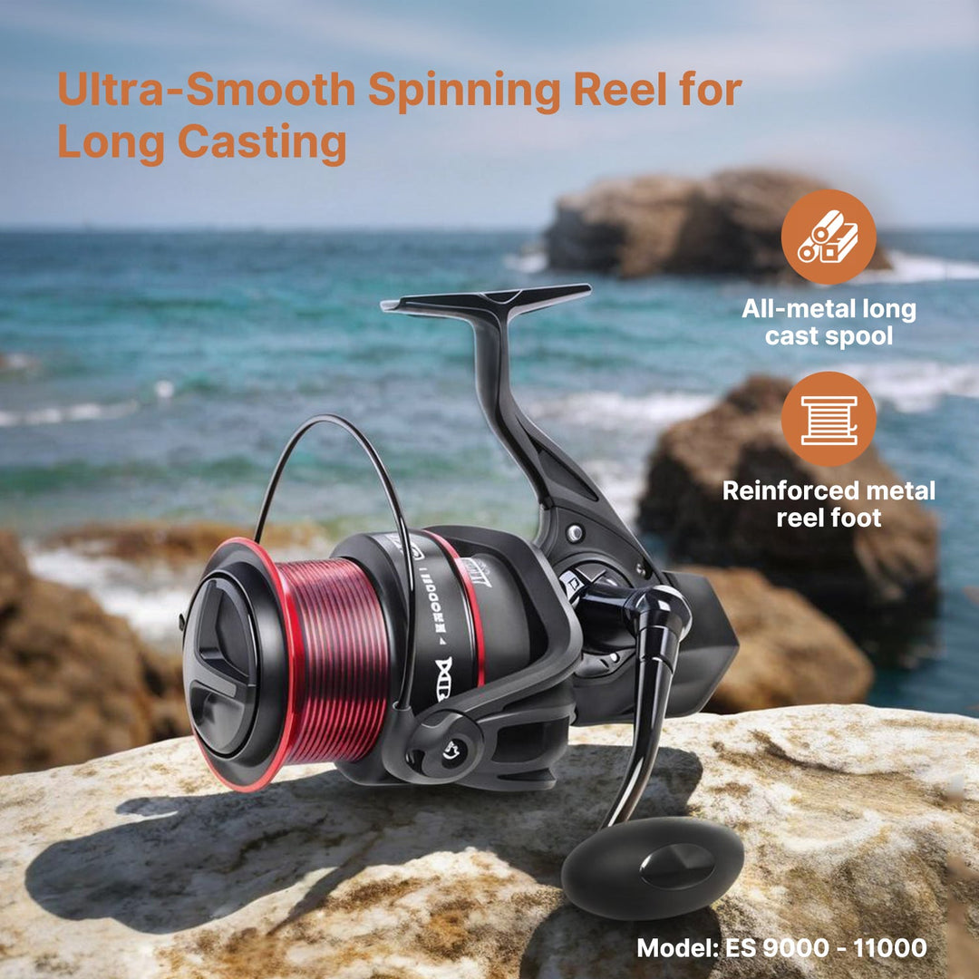 Ultra-smooth fishing reel with 22lb drag, perfect for avid anglers and all fishing gear