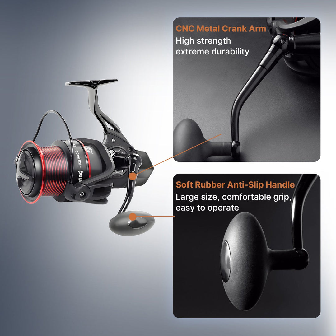 Precision-engineered fishing reel with 22lb drag, ensuring ultra-smooth performance