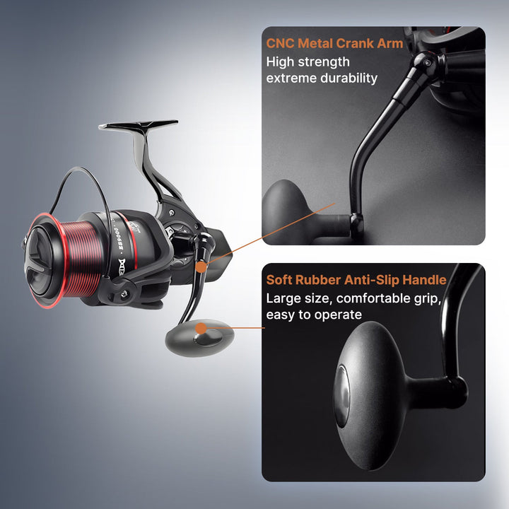 Precision-engineered fishing reel with 22lb drag, ensuring ultra-smooth performance