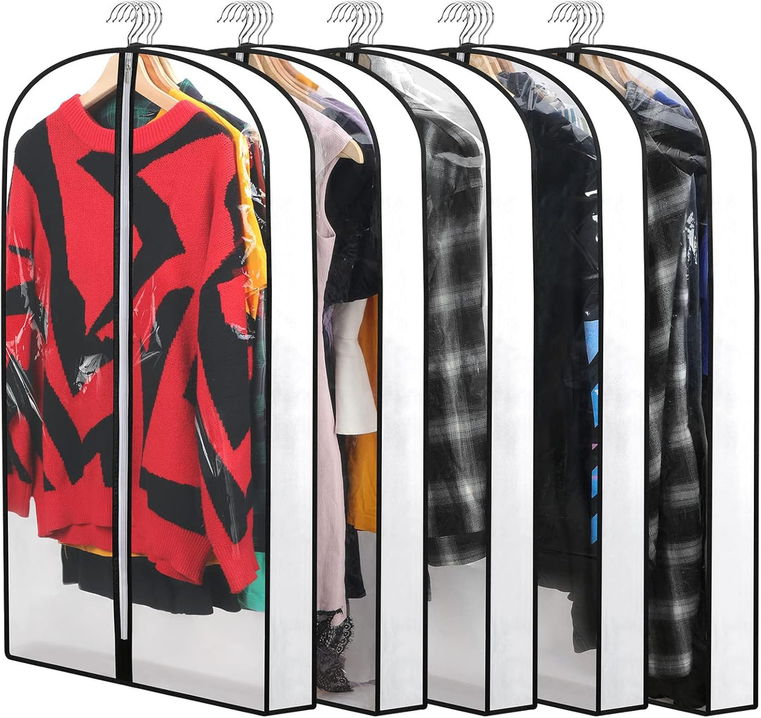 Value 24-pack PEVA clothing storage bags, providing breathable dust protection for all garments.