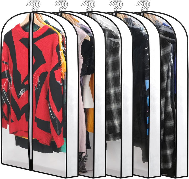 Value 24-pack PEVA clothing storage bags, providing breathable dust protection for all garments.