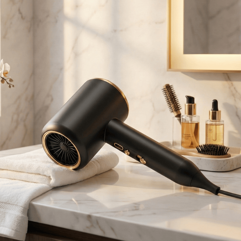 2400W ionic hair dryer for fast, frizz-free styling & smooth, professional results. Unisex beauty tool.