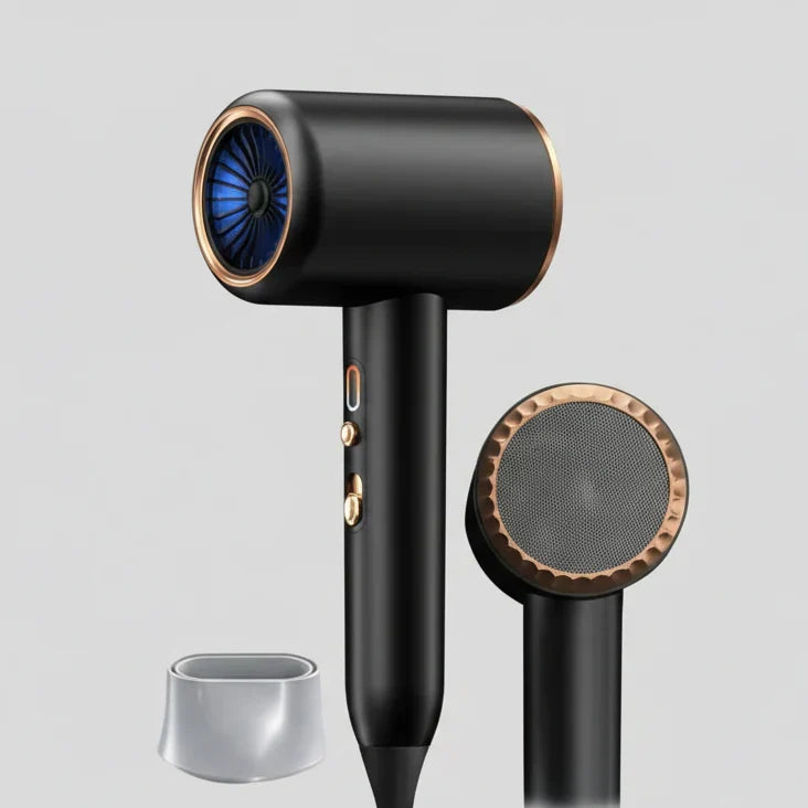 Professional 2400W ionic hair dryer for quiet, frizz-free styling & smooth, salon-quality results.