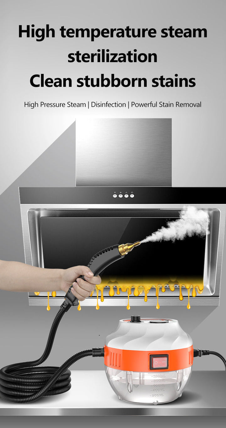 2800W high-pressure steam cleaner for effective grout cleaning, tile sanitization in kitchens & bathrooms.