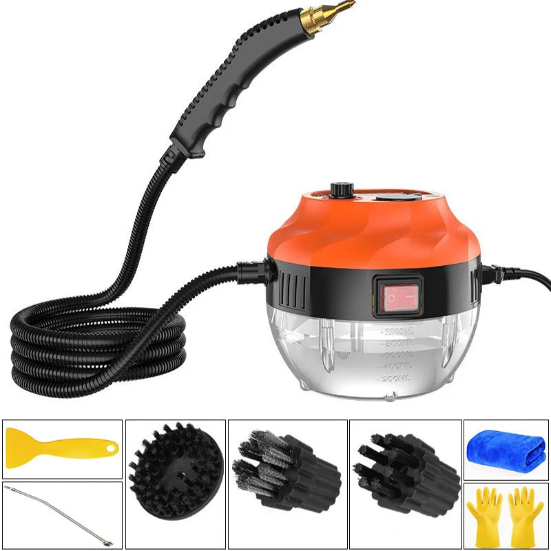 Pro-grade 2800W high-pressure steam cleaner for superior home cleaning, car detailing, and sanitization.