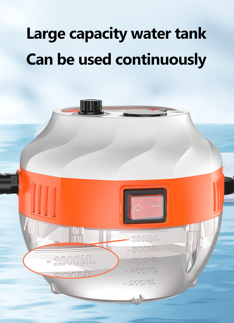 2800W powerful high-pressure steam cleaner for robust home cleaning and car detailing tasks.