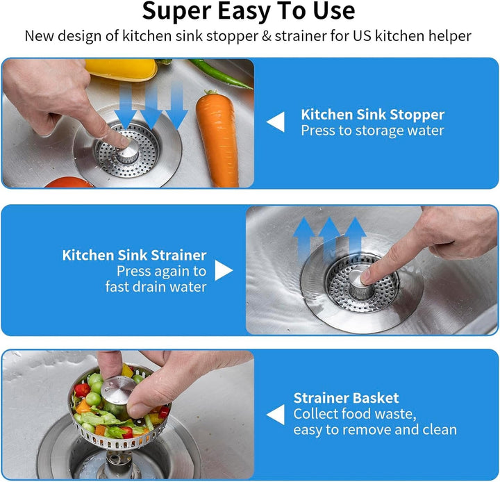 Efficient kitchen sink drain protector & stopper for clog prevention and easy home improvement.