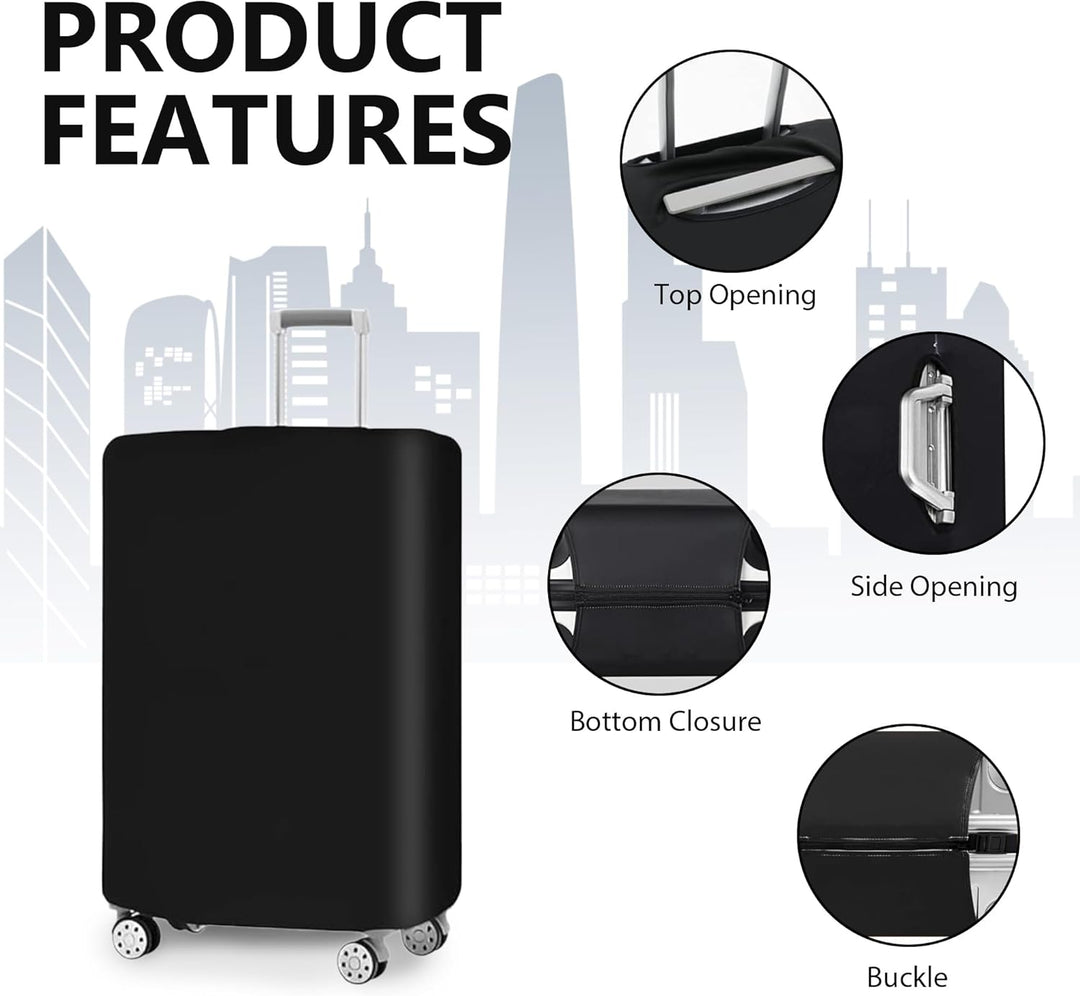 Durable 3-piece stretchable luggage covers for travel, perfect suitcase protectors against wear & tear.