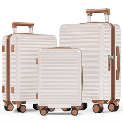 Sleek hardside travel luggage set with smooth spinner wheels. Lightweight & durable suitcases for any journey.