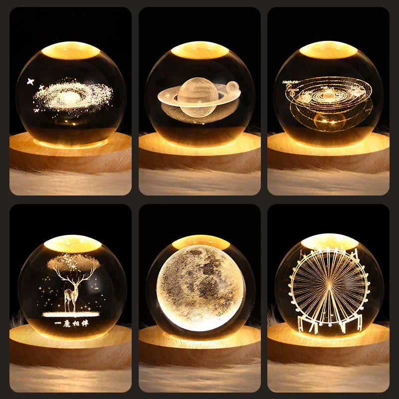 Versatile GlowCryst 3D crystal light, enhancing room decor & home ambiance with romantic mood lighting.