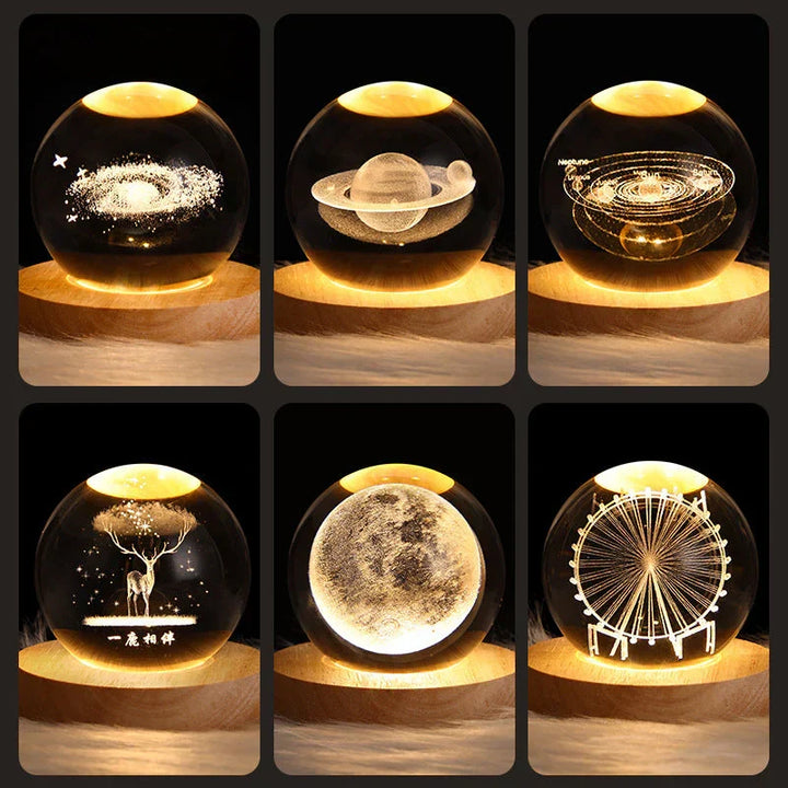 Versatile GlowCryst 3D crystal light, enhancing room decor & home ambiance with romantic mood lighting.