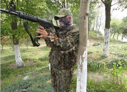 3D leafy camo ghillie suit for stealth hunting and wildlife observation