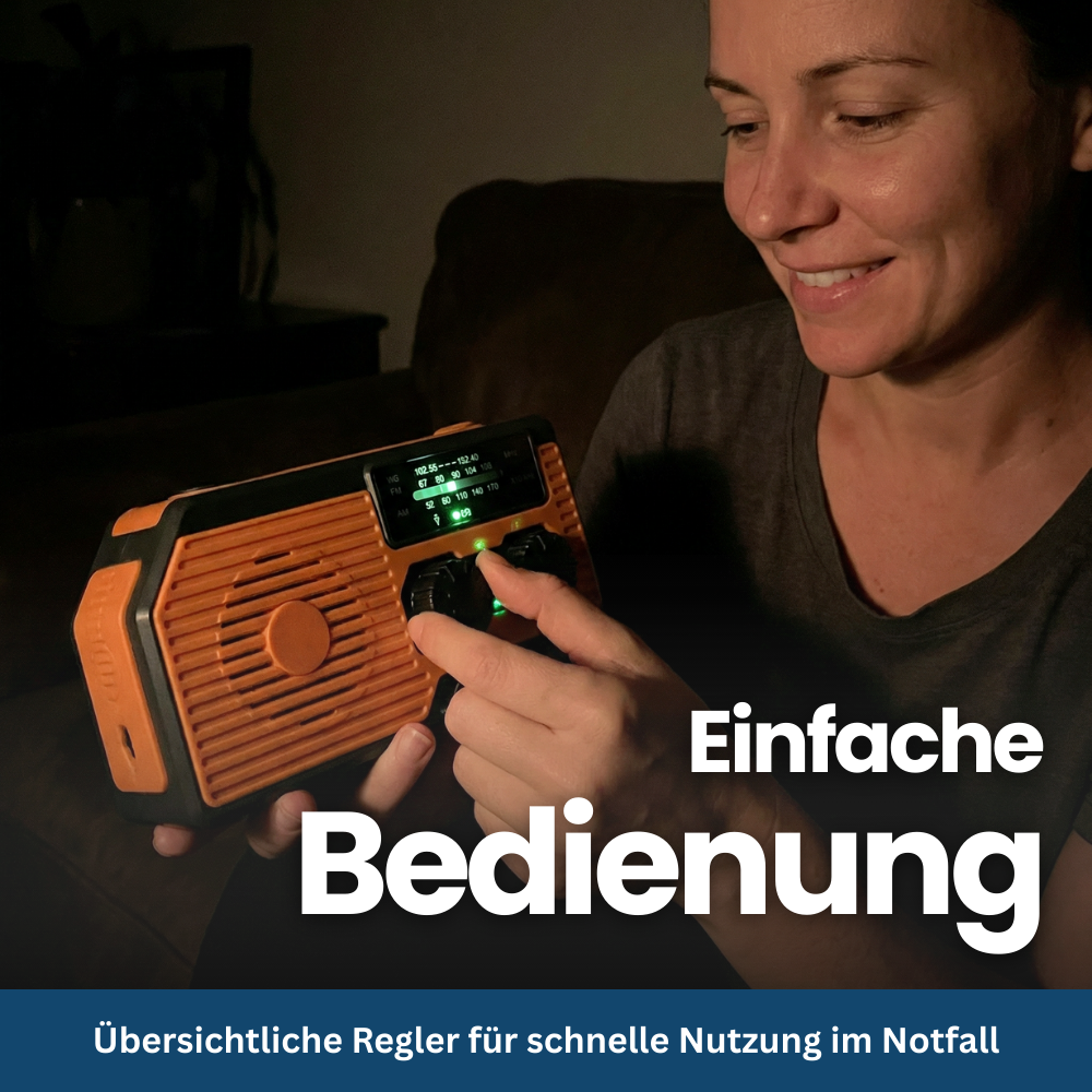Multi-functional emergency radio: solar, crank, power bank, and weather alerts for survival