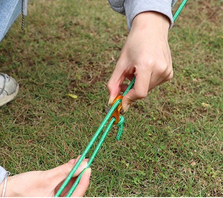 Camping tent guy ropes, 4-pack, reflective nylon for night visibility