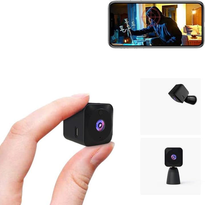 4K WiFi Hidden Mini Security Camera with Night Vision for discreet indoor home surveillance. Ideal for security.