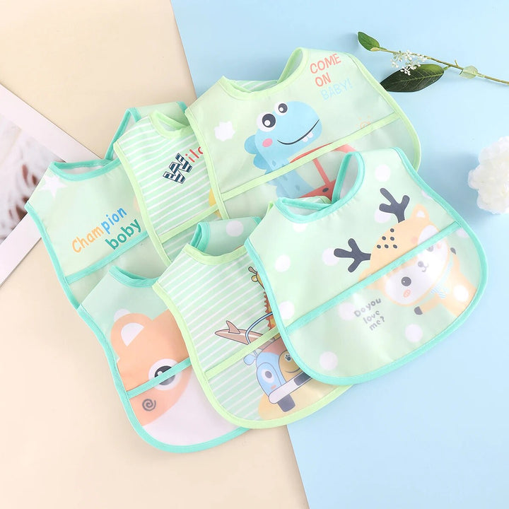 Enjoy mess-free toddler feeding with these 5 waterproof, adjustable baby bibs; ultimate spill protection.