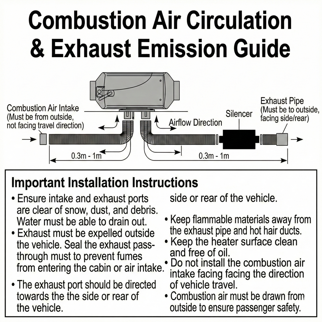 Winter essential: 5000W diesel heater warming a spacious RV interior