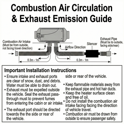 Winter essential: 5000W diesel heater warming a spacious RV interior