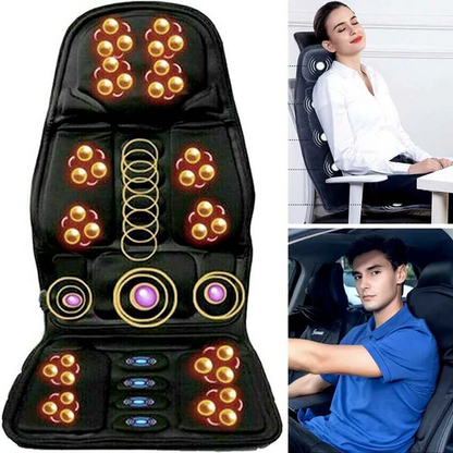 Heated shiatsu massage chair pad for home comfort, relieving back & neck pain. Relax with full body kneading.