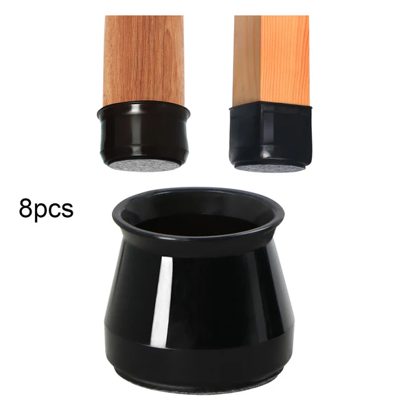 Durable silicone furniture glides protect hardwood floors from scratches & reduce noise effectively.
