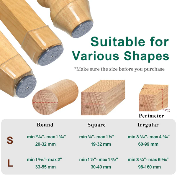 Premium silicone chair leg floor protectors prevent scratches & reduce noise for peaceful home decor.