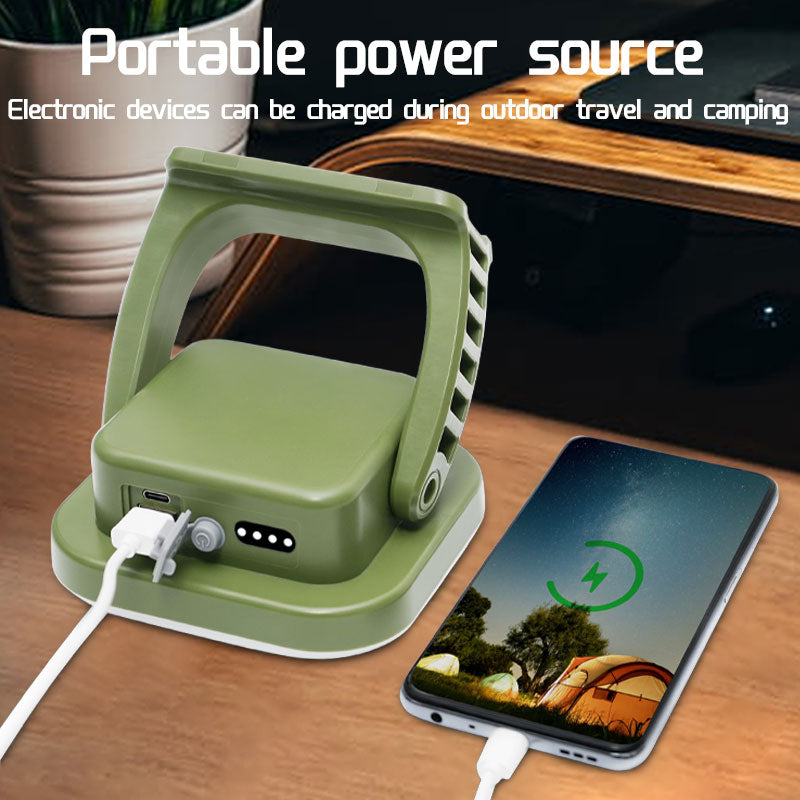 Magnetic 80W LED solar camping lamp, zoomable, perfect for outdoor & emergency lighting.