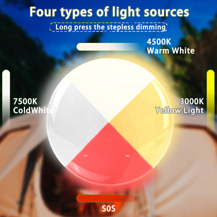 Unisex 80W LED outdoor lamp, solar-powered & portable, with magnet and zoom feature.