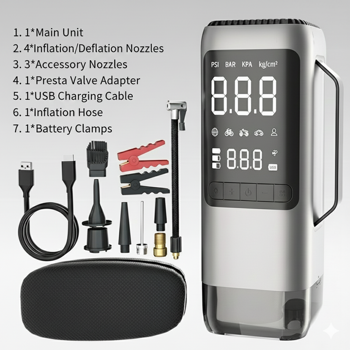 Versatile auto accessory: 9-in-1 multifunction car emergency tool kit for all vehicle needs