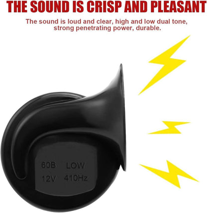 Side view of the durable 300DB super loud train horn, a universal 12V truck & car accessory.