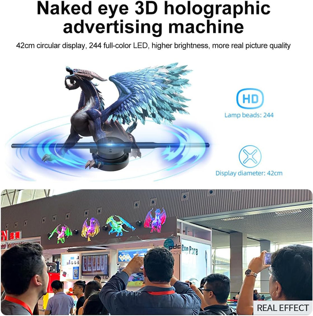 A powerful 3D hologram projector fan delivering stunning visual entertainment and immersive experiences.