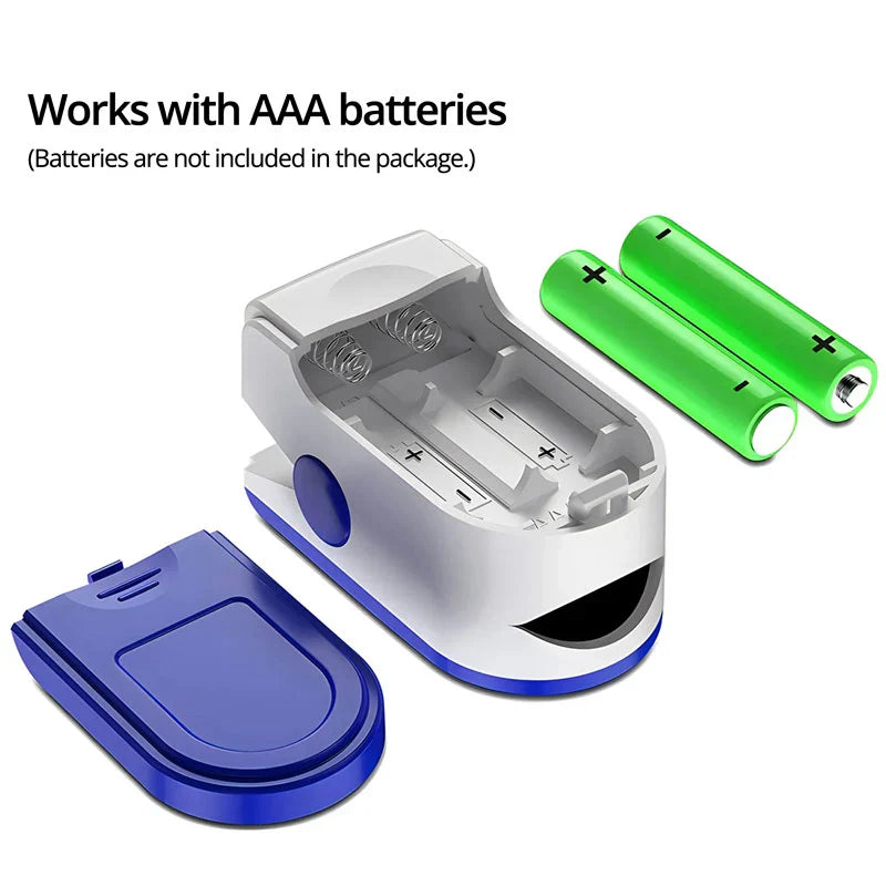 Easy-to-use adult fingertip pulse oximeter, provides accurate digital blood oxygen (SpO2) and pulse readings.