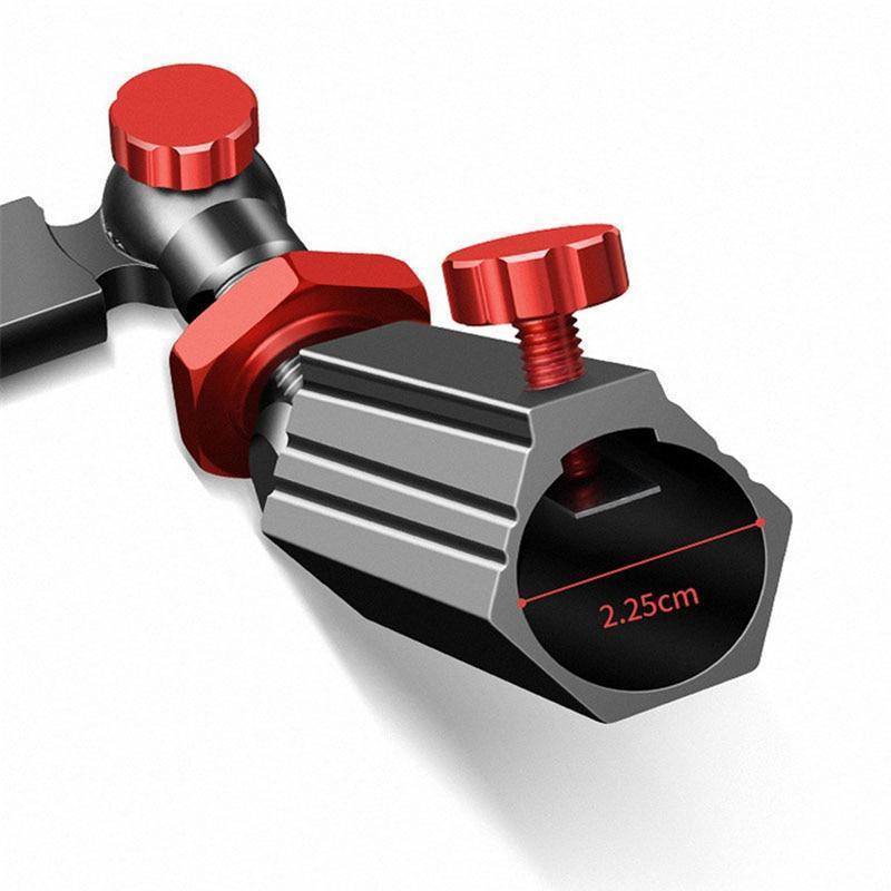Versatile fishing rod holder with adjustable angle, fits various chairs and stools.