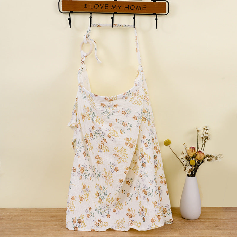 New mom's essential: adjustable cotton nursing cover for discreet and private breastfeeding anytime, anywhere.