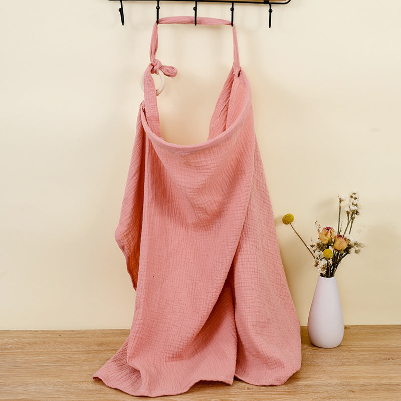 Stylish & practical adjustable cotton nursing cover, providing privacy for discreet public breastfeeding.