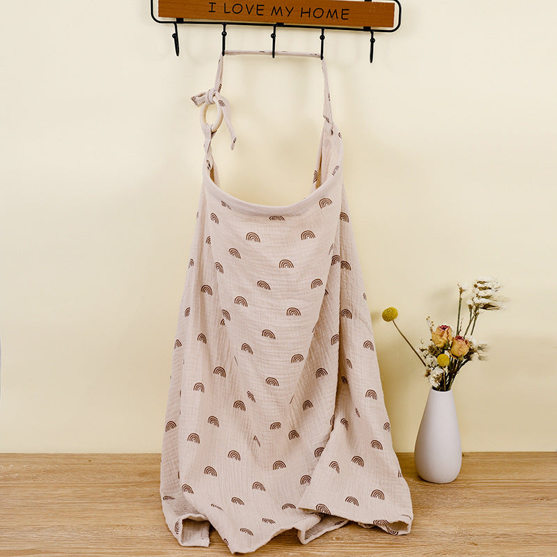 Cotton privacy cover, adjustable for discreet breastfeeding. A must-have baby essential for new mothers.