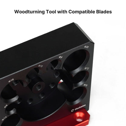 Versatile woodworking drill accessory: Adjustable round turning tool for creating dowels and tenons.