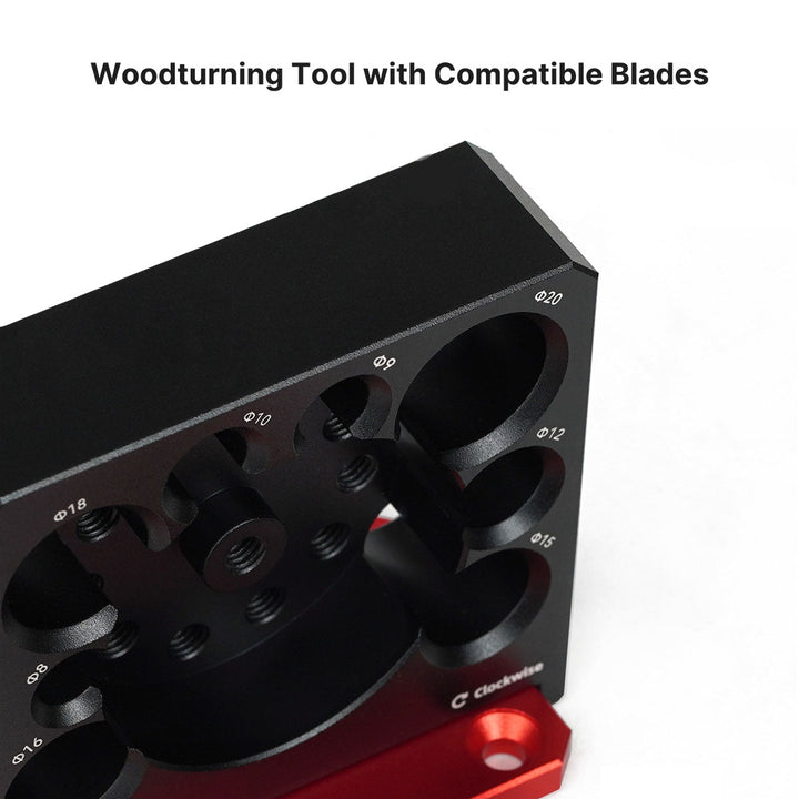 Versatile woodworking drill accessory: Adjustable round turning tool for creating dowels and tenons.