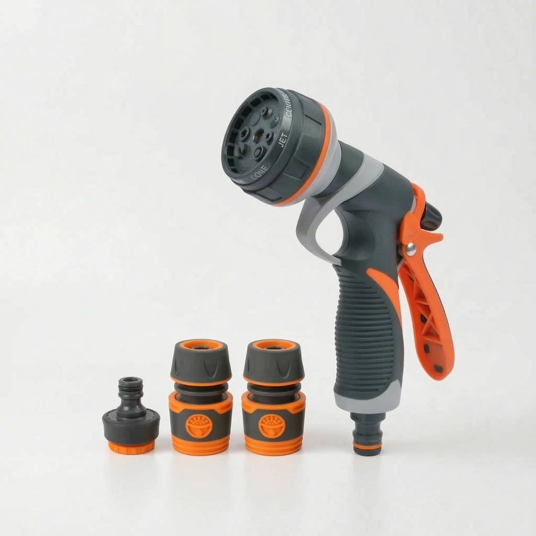 Effortless watering with this ergonomic garden hose nozzle. Adjustable multi-pattern spray for all home & garden tasks.
